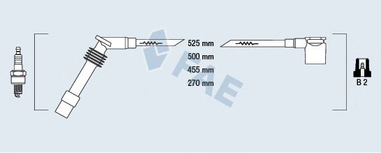 Комплект проводов зажигания fae 85084