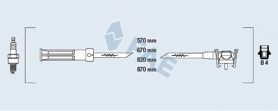 Комплект проводов зажигания fae 85110