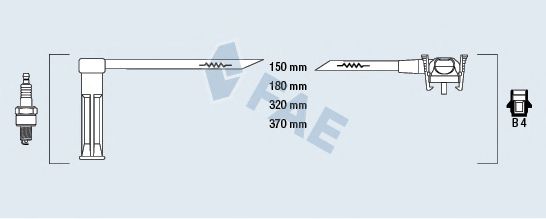 Комплект проводов зажигания fae 85111