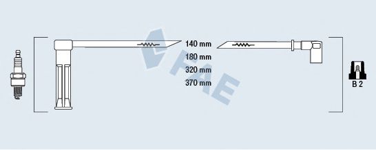 Комплект проводов зажигания fae 85115