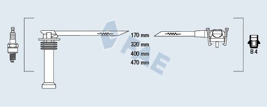 Комплект проводов зажигания fae 85120
