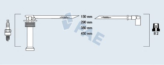 Комплект проводов зажигания fae 85125