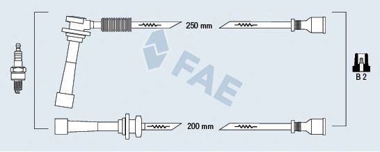 Комплект проводов зажигания fae 85145