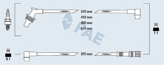 Комплект проводов зажигания fae 85210