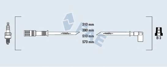 Комплект проводов зажигания fae 85280