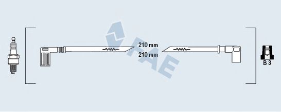 Комплект проводов зажигания fae 85290