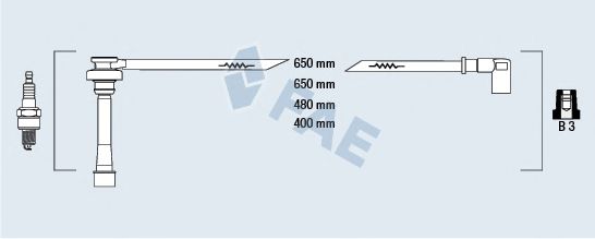 Комплект проводов зажигания fae 85381