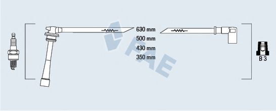 Комплект проводов зажигания fae 85391