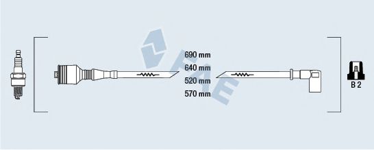 Комплект проводов зажигания fae 85401