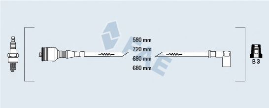 Комплект проводов зажигания fae 85402