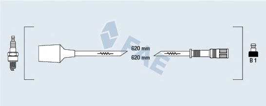 Комплект проводов зажигания fae 85420
