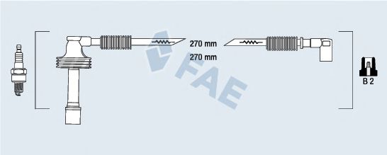 Комплект проводов зажигания fae 85481