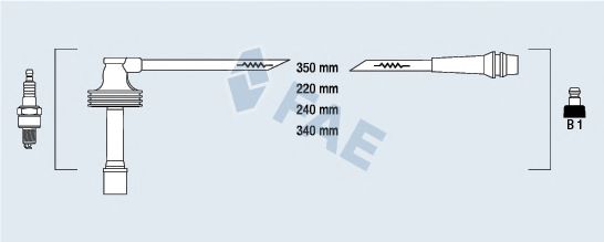 Комплект проводов зажигания fae 85485