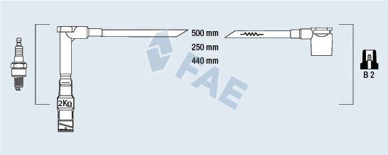 Комплект проводов зажигания fae 85510