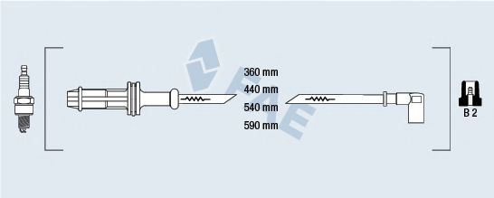 Комплект проводов зажигания fae 85600