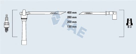Комплект проводов зажигания fae 85647