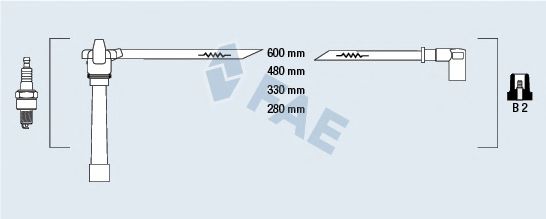 Комплект проводов зажигания fae 85648