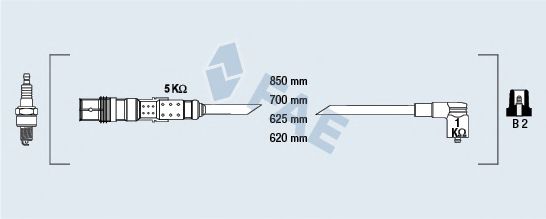 Комплект проводов зажигания fae 85681