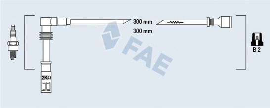 Комплект проводов зажигания fae 85682