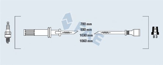 Комплект проводов зажигания fae 85730