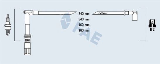 Комплект проводов зажигания fae 85739