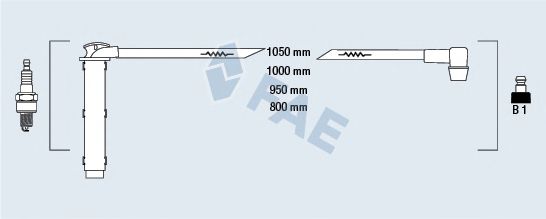 Комплект проводов зажигания fae 85764