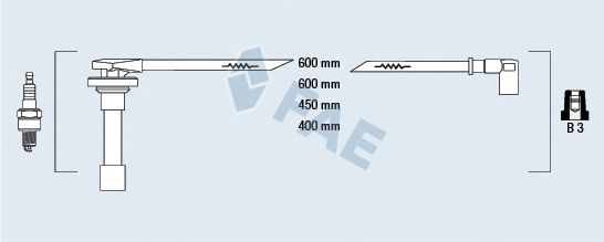 Комплект проводов зажигания fae 85800