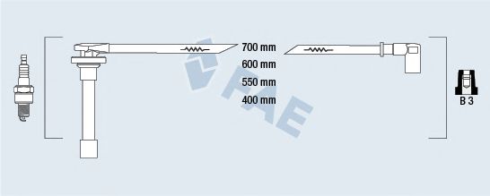 Комплект проводов зажигания fae 85811