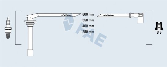 Комплект проводов зажигания fae 85830