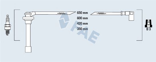 Комплект проводов зажигания fae 85860