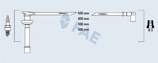 Комплект проводов зажигания fae 85861