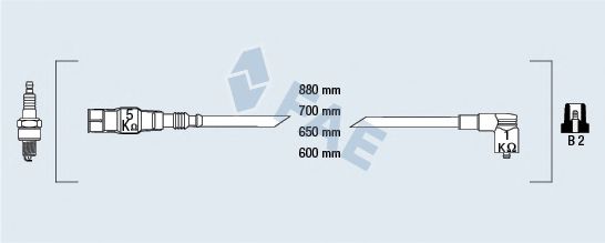 Комплект проводов зажигания fae 85876