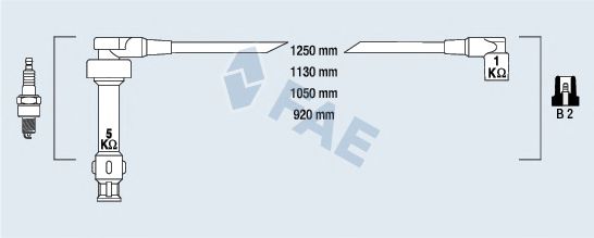 Комплект проводов зажигания fae 85940