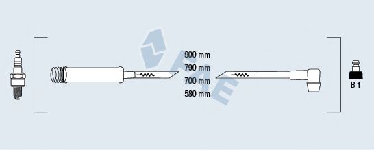 Комплект проводов зажигания fae 85960