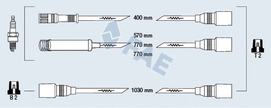 Комплект проводов зажигания fae 85980