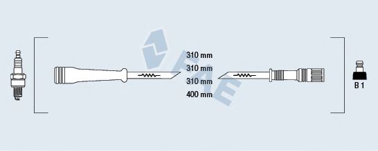 Комплект проводов зажигания fae 85985
