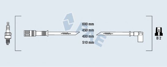 Комплект проводов зажигания fae 85990