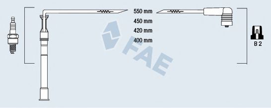 Комплект проводов зажигания fae 85991