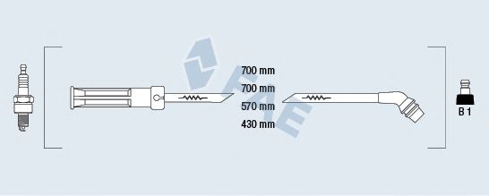 Комплект проводов зажигания fae 85995