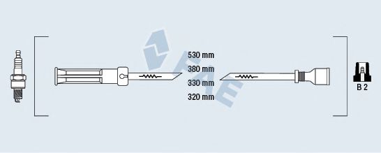 Комплект проводов зажигания fae 85996