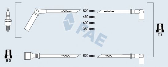 Комплект проводов зажигания fae 85997