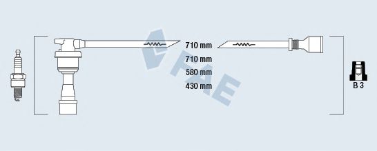Комплект проводов зажигания fae 85999