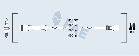 Комплект проводов зажигания fae 86000