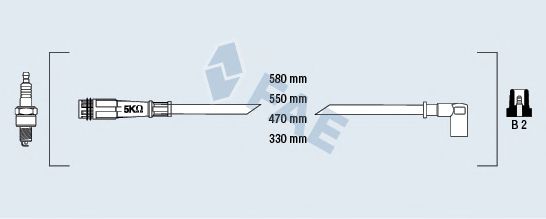 Комплект проводов зажигания fae 86040