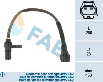 Датчик положения коленвала FAE 79123