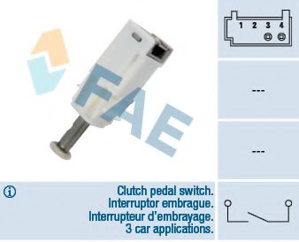 Выключатель, привод сцепления (Tempomat) FAE 24791