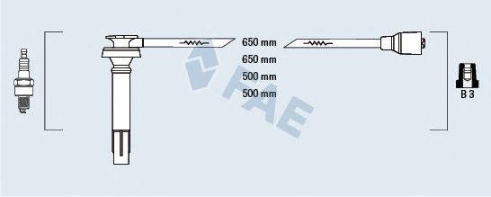 Комплект проводов зажигания fae 83235
