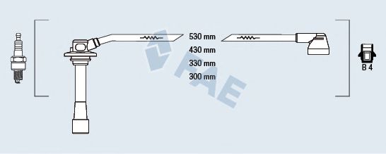 Комплект проводов зажигания fae 83262