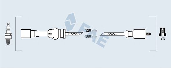 Комплект проводов зажигания fae 83264