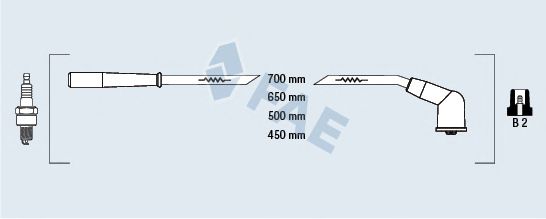 Комплект проводов зажигания fae 83266